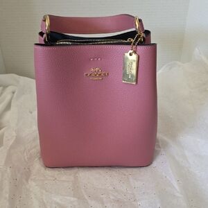 Coach Rose Pink Leather Shoulder Bag